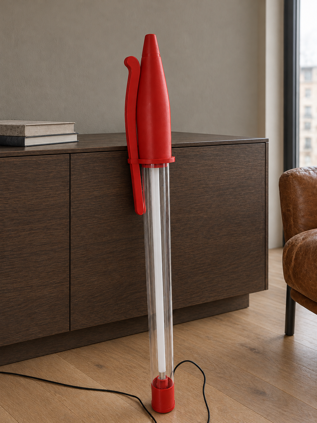 Lampe Stylo Géant Rouge  – Néon LED 140 cm