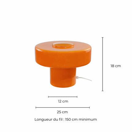 Lampe à poser verre coloré style rétro Foza
