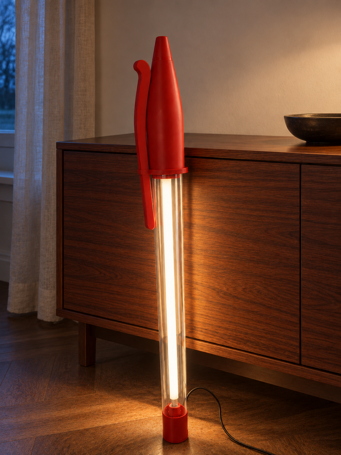 Lampe Stylo Géant Rouge  – Néon LED 140 cm