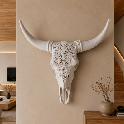 Tête de Buffle - Buffalo – Sculpture Murale