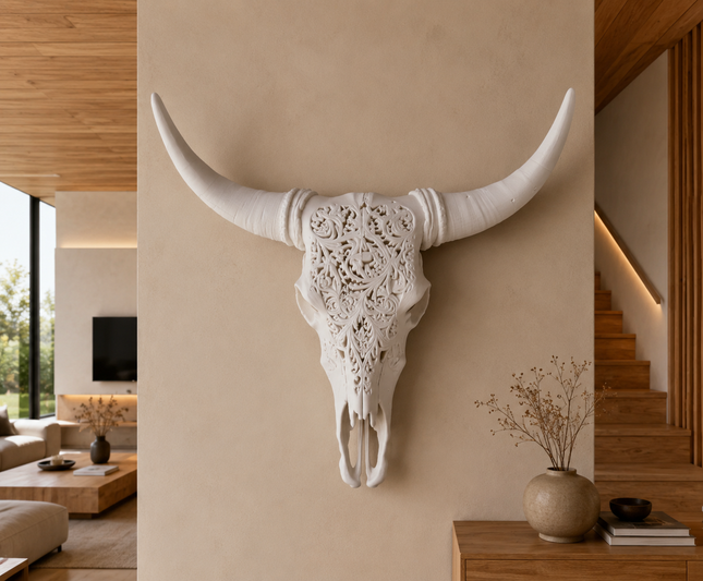 Tête de Buffle - Buffalo – Sculpture Murale
