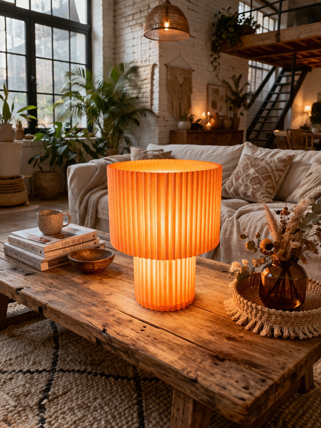 Lampe LOFT Translucide orange
