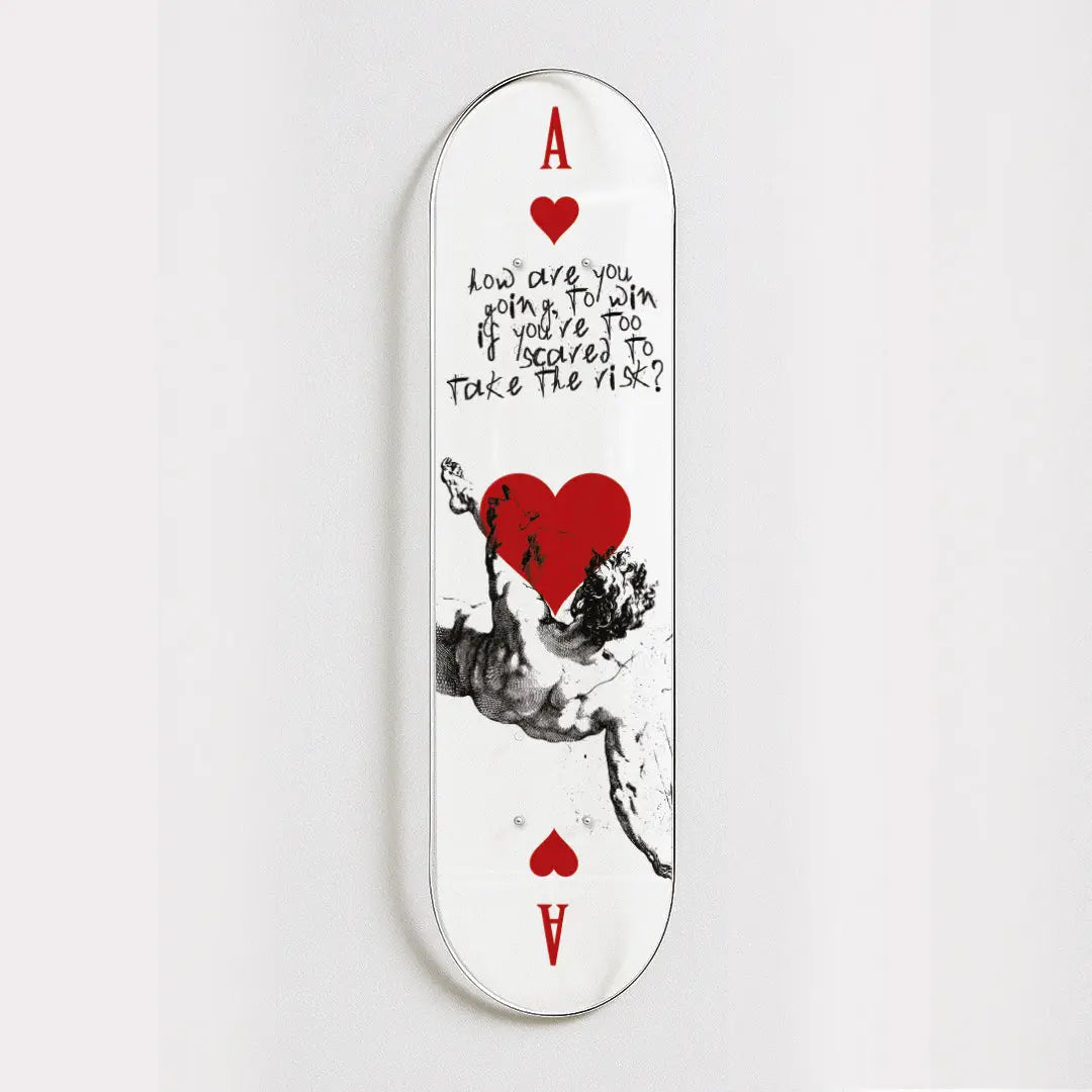 Skateboard Mural Lumineux "Ace of Hearts"